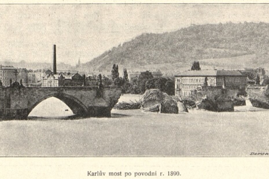 Karlův most po povodni 1890, Kronika král. m. Prahy