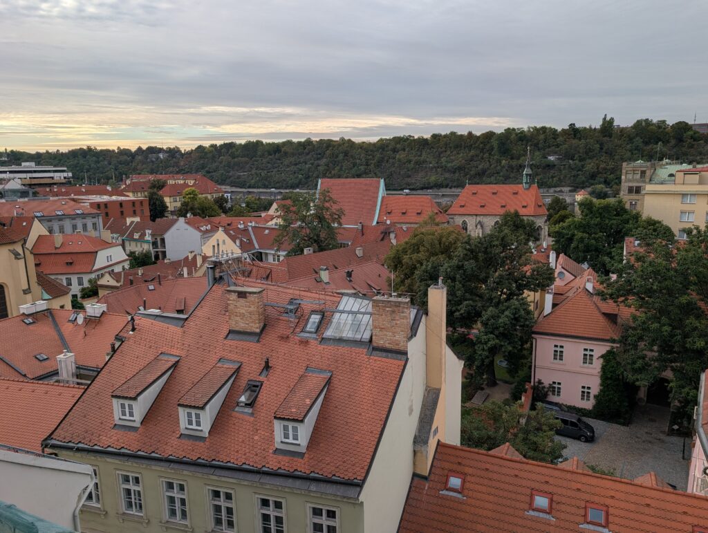 výhled na Anežský klášter